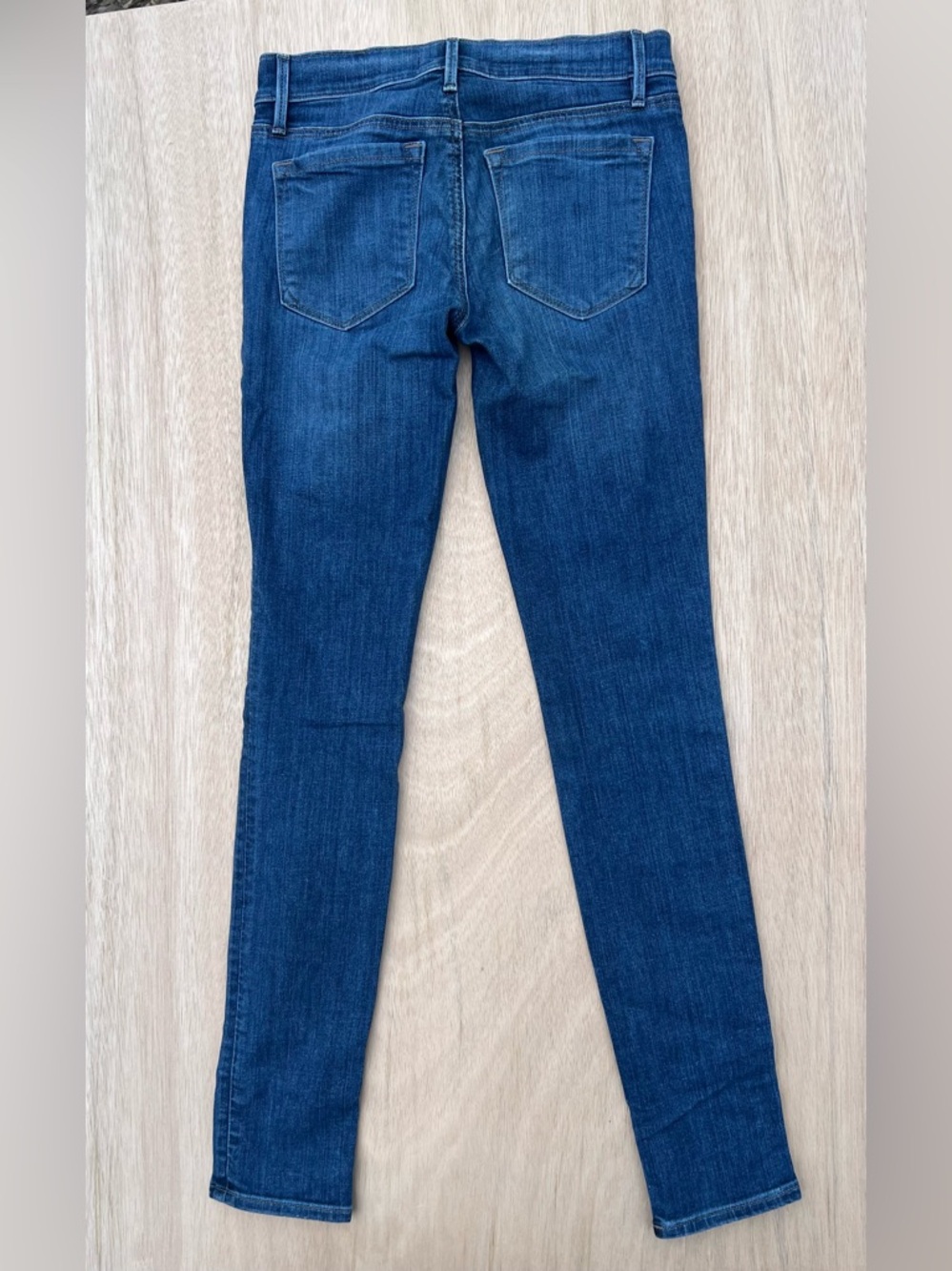 LOFT Y2K Indigo Skinny Stretch Jeans 24 Normcore Midrise Denim EUC Basic Baddie - Picture 8 of 9